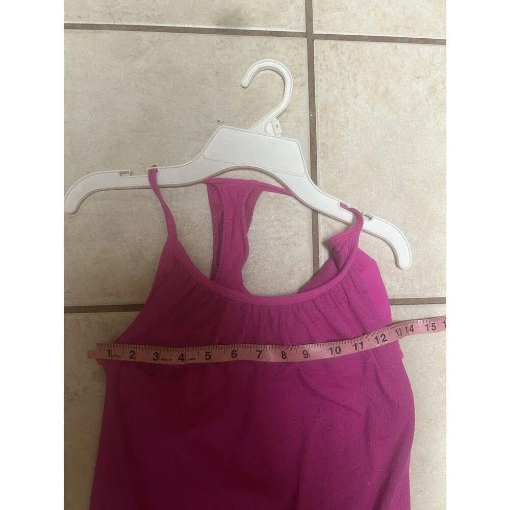 Lululemon No Limit Tank pink  Womens Size 8 build in bra GUC! - Picture 7 of 7